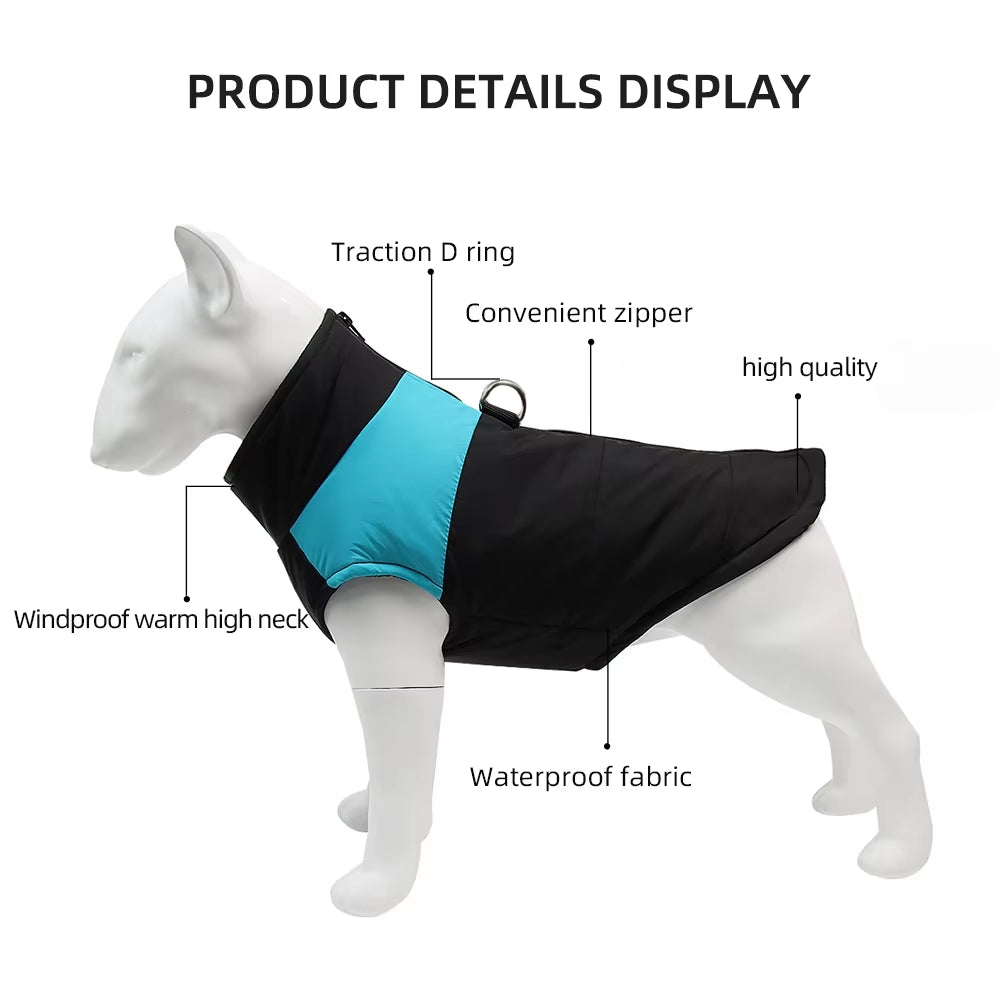 Premium Waterproof Winter Vest Jacket for Small Dogs & Cats - Cozy Outdoor Coat with D-Ring for Pugs, Labradors & More!