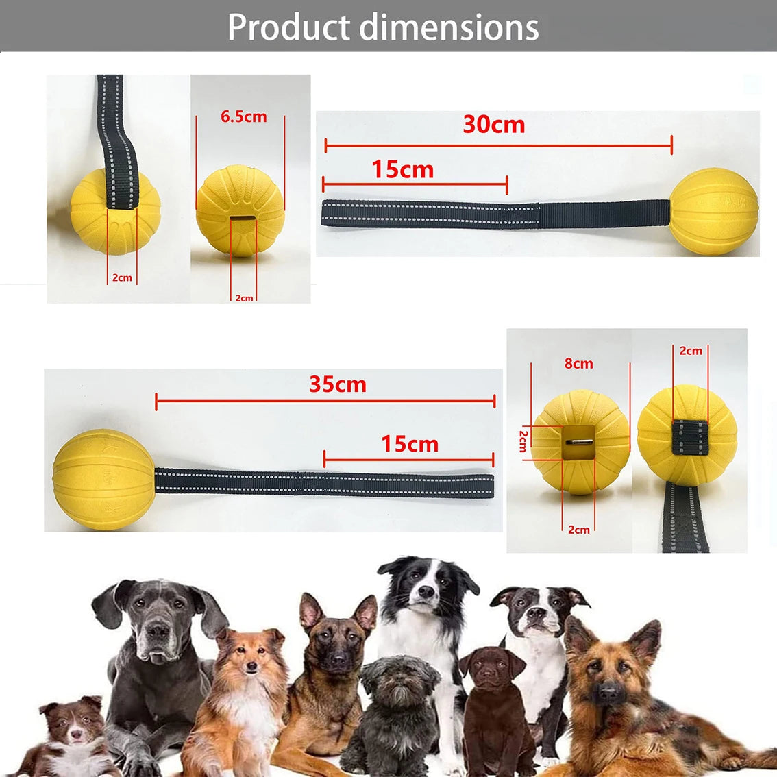 Durable Interactive Dog Toy Balls on a Rope - Perfect for Chewers of All Sizes, Floats & Ideal for Training!