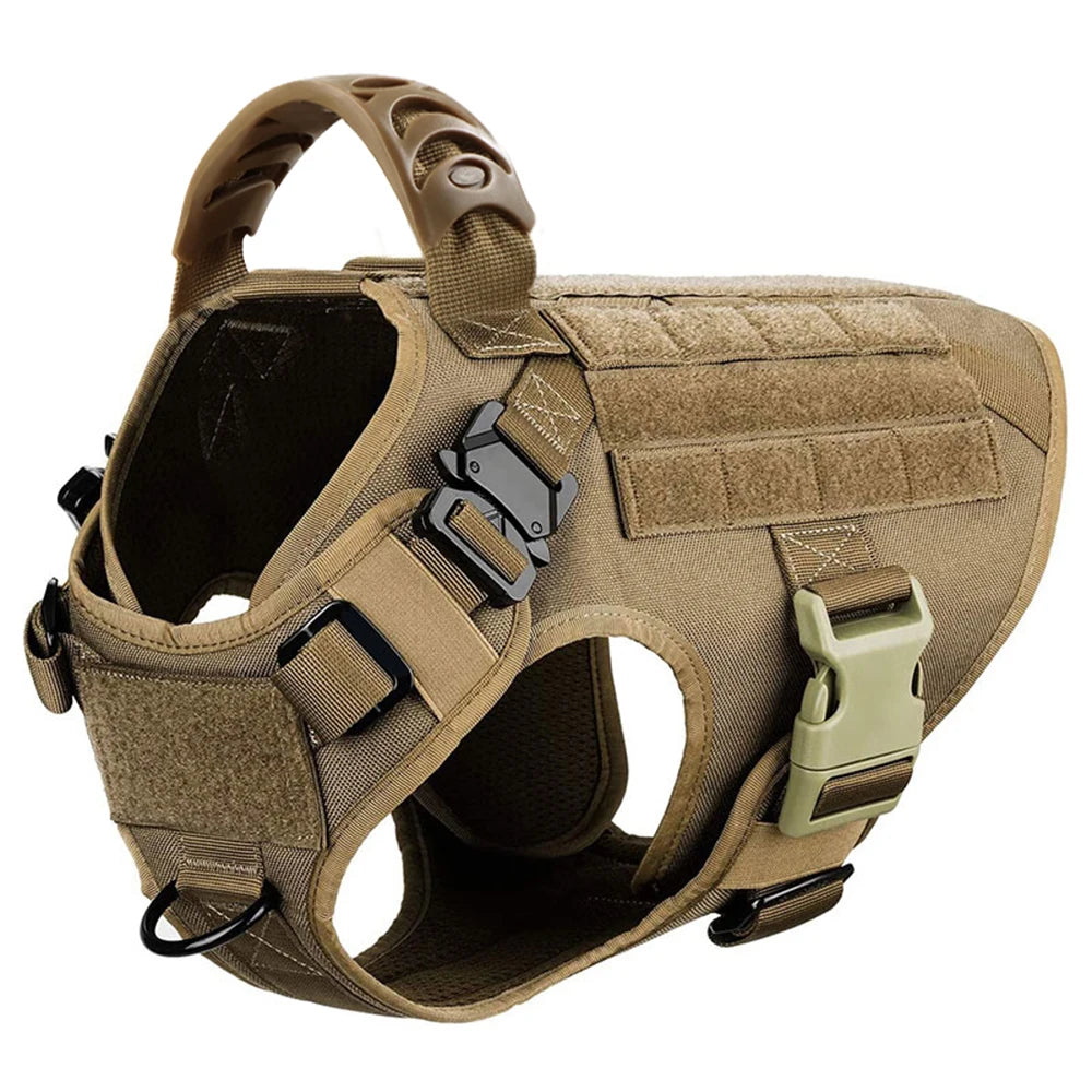 Military-Grade Large Dog Harness for Training - Tactical Vest for French Bulldogs, German Shepherds, and Malinois