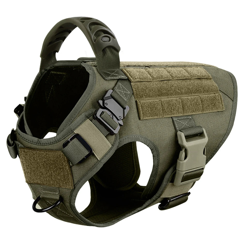 Military-Grade Large Dog Harness for Training - Tactical Vest for French Bulldogs, German Shepherds, and Malinois
