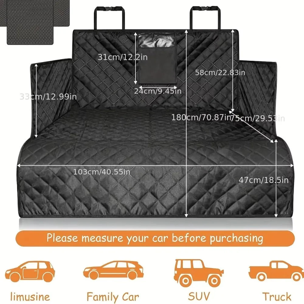 Ultimate Waterproof Dog Car Seat Cover - Durable, Wear-Resistant SUV Protector, Easy to Install & Portable!