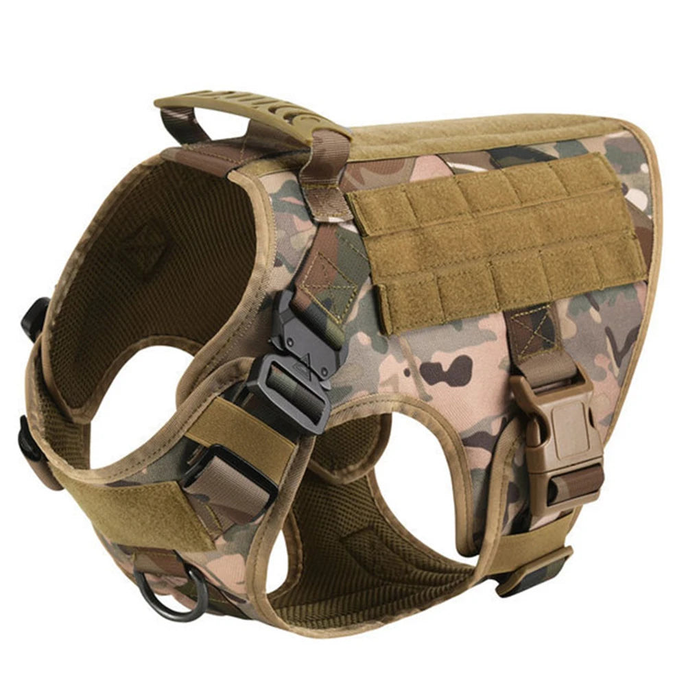 Military-Grade Large Dog Harness for Training - Tactical Vest for French Bulldogs, German Shepherds, and Malinois