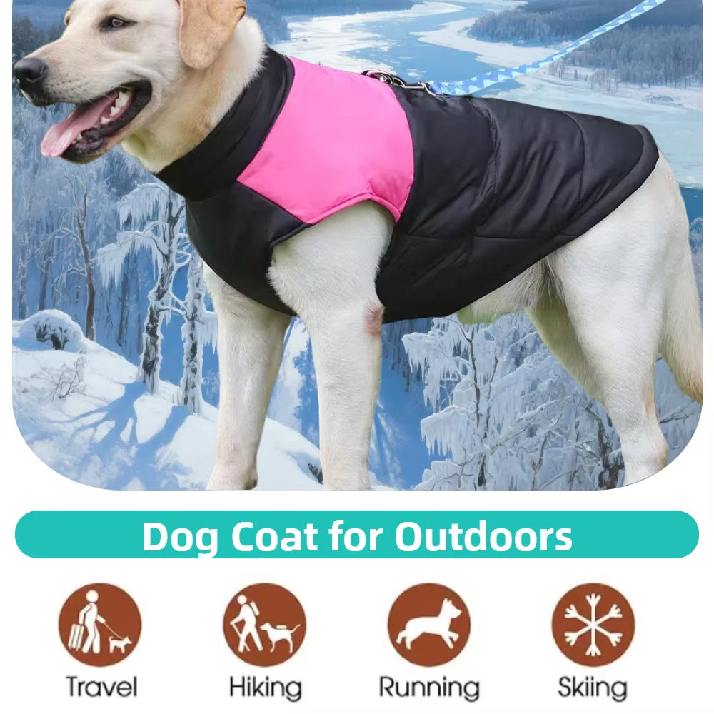 Premium Waterproof Winter Vest Jacket for Small Dogs & Cats - Cozy Outdoor Coat with D-Ring for Pugs, Labradors & More!